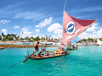 Atrações em Porto de Galinhas - passeio de Jangada